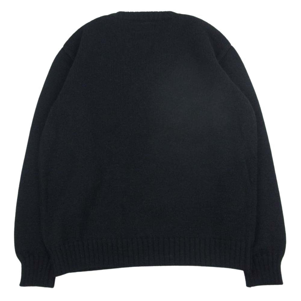 WACKO MARIA ワコマリア 22AW WMK-KN22 TIM LEHI INTARSIA CREW NECK SWEATER インターシャ クルーネック セーター ニット ブラック系 L【新古品】【未使用】【中古】