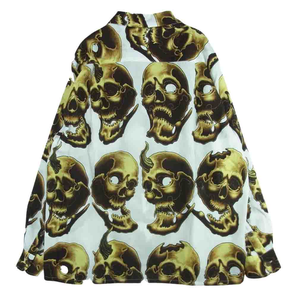 WACKO MARIA ワコマリア 21SS 56TS-WM-HI13 56 TATTOO STUDIO タトゥー スタジオ HAWAIIAN SHIRT L/S TYPE-2 ハワイアン 長袖 アロハ シャツ ホワイト系 M【新古品】【未使用】【中古】