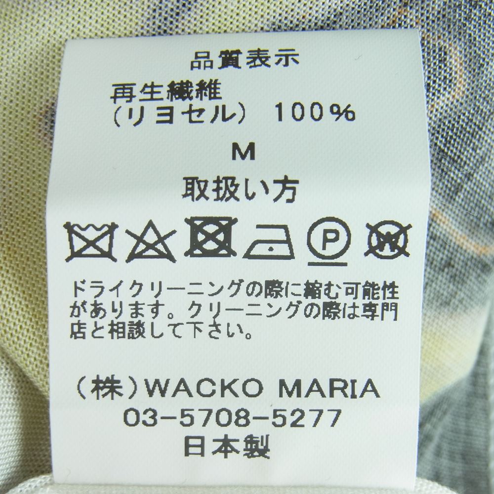 WACKO MARIA ワコマリア 21SS 56TS-WM-HI13 56 TATTOO STUDIO タトゥー スタジオ HAWAIIAN SHIRT L/S TYPE-2 ハワイアン 長袖 アロハ シャツ ホワイト系 M【新古品】【未使用】【中古】