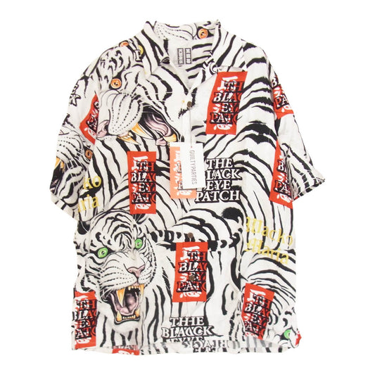 WACKO MARIA ワコマリア 22SS WM-HI01 BLACK EYE PATCH ブラックアイパッチ HAWAIIAN SHIRT S/S ハワイアン レーヨン アロハ 半袖 シャツ ホワイト ホワイト系 M【新古品】【未使用】【中古】