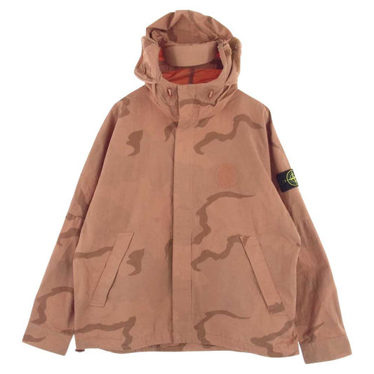 Supreme シュプリーム 19SS  Stone Island Riot Mask Camo Jacket ライオット マスクカモ ジャケット オレンジ系 S【中古】