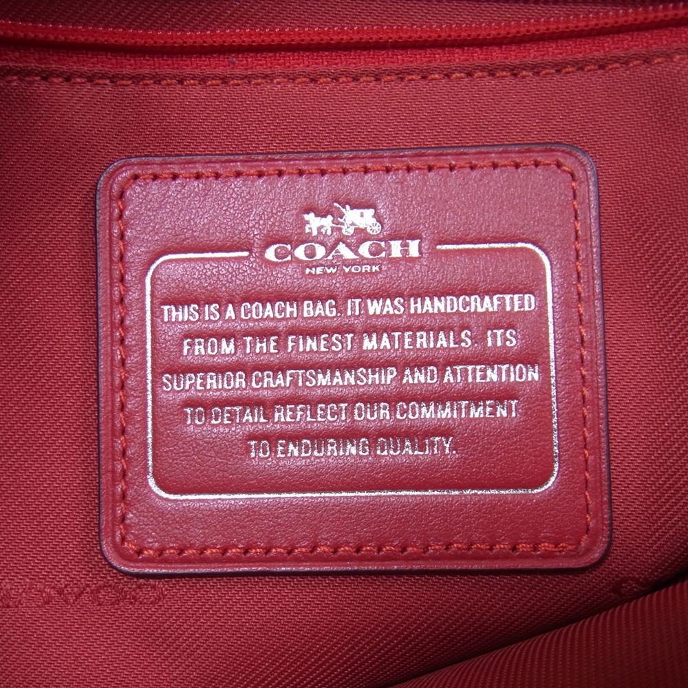 COACH コーチ 36311 PRAIRIE SATCHEL プレーリーサッチェル 2WAY シグネチャー ショルダーハンドバッグ レッド系 ブラウン系【中古】