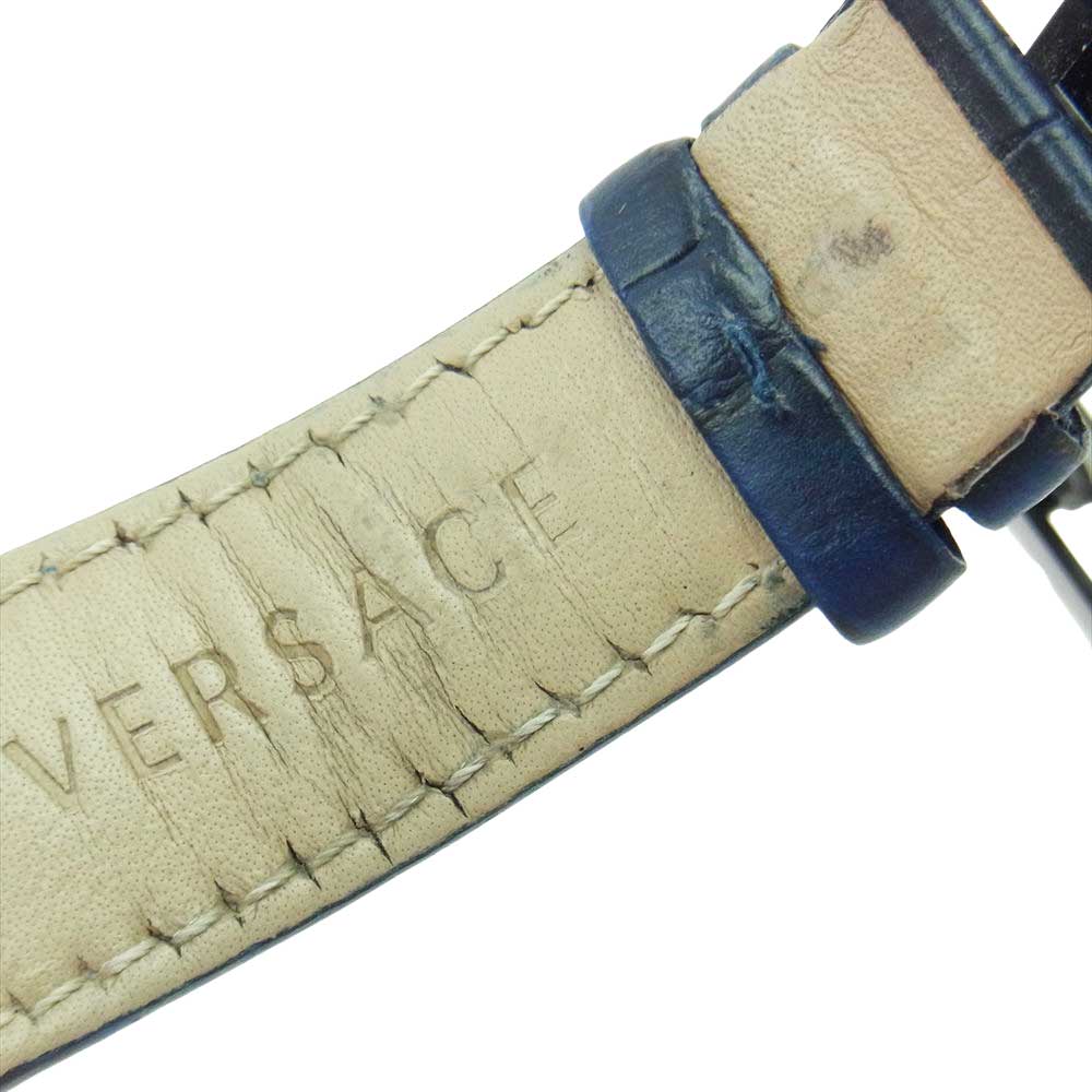 VERSACE ヴェルサーチ 	VEBV00419 V-RACEDUALTIME クロノグラフ 時計 ウオッチ サファイア ガラス クオーツ 防水性 3気圧 ブラック系【中古】