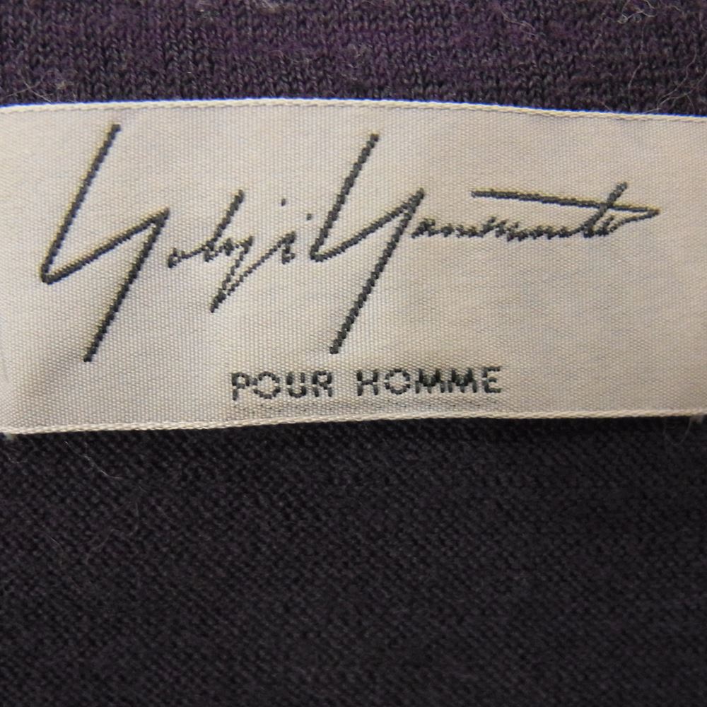 Yohji Yamamoto POUR HOMME ヨウジヤマモトプールオム HC-T07-170 襟 デザイン ニット ネイビー系 2【中古】