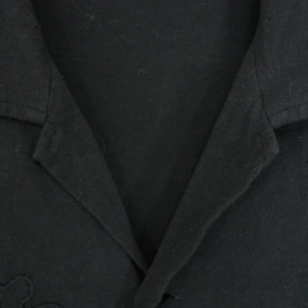 Y's Yohji Yamamoto ワイズ ヨウジヤマモト 09SS MV-T30-065 製品染めコットン 花コード刺繍 カットソー ジャケット ブラック系 2【中古】
