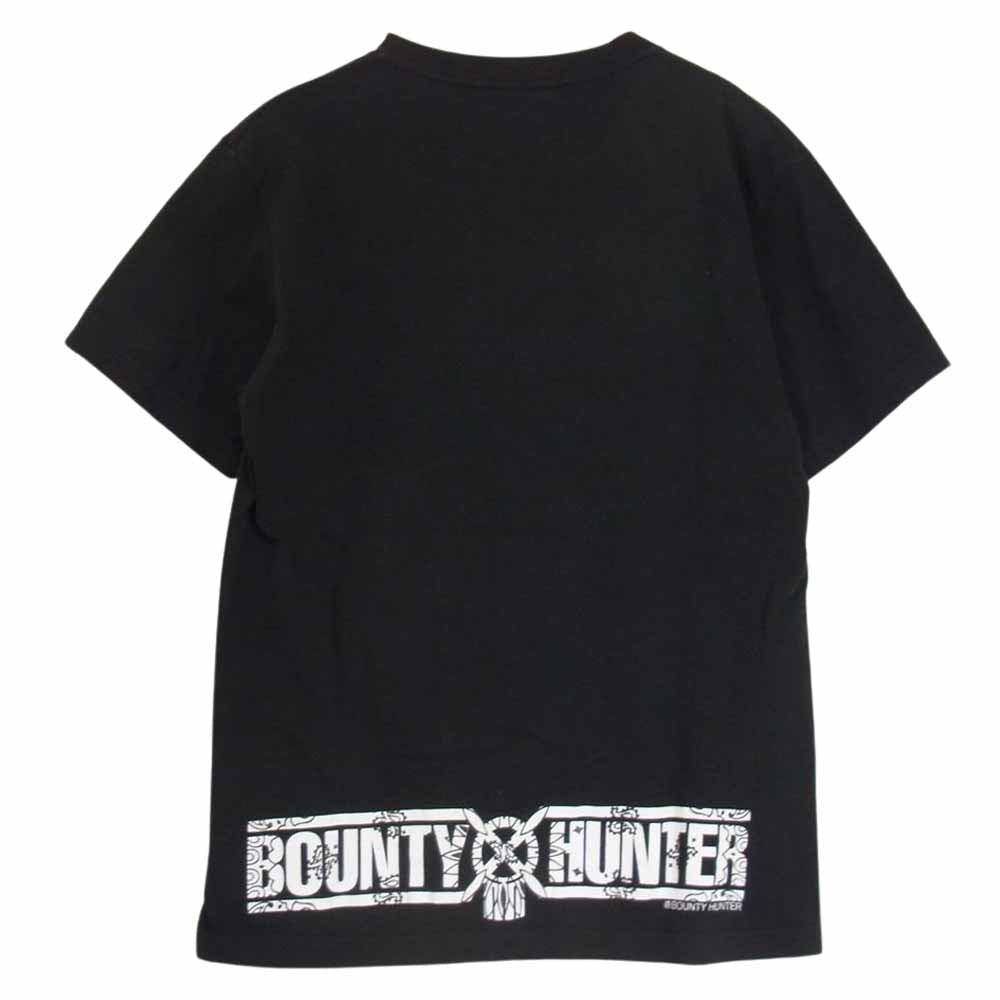 BOUNTY HUNTER バウンティーハンター B×H LOGO S/S TEE ペイズリー ロゴ 半袖 Tシャツ ブラック系 S【中古】