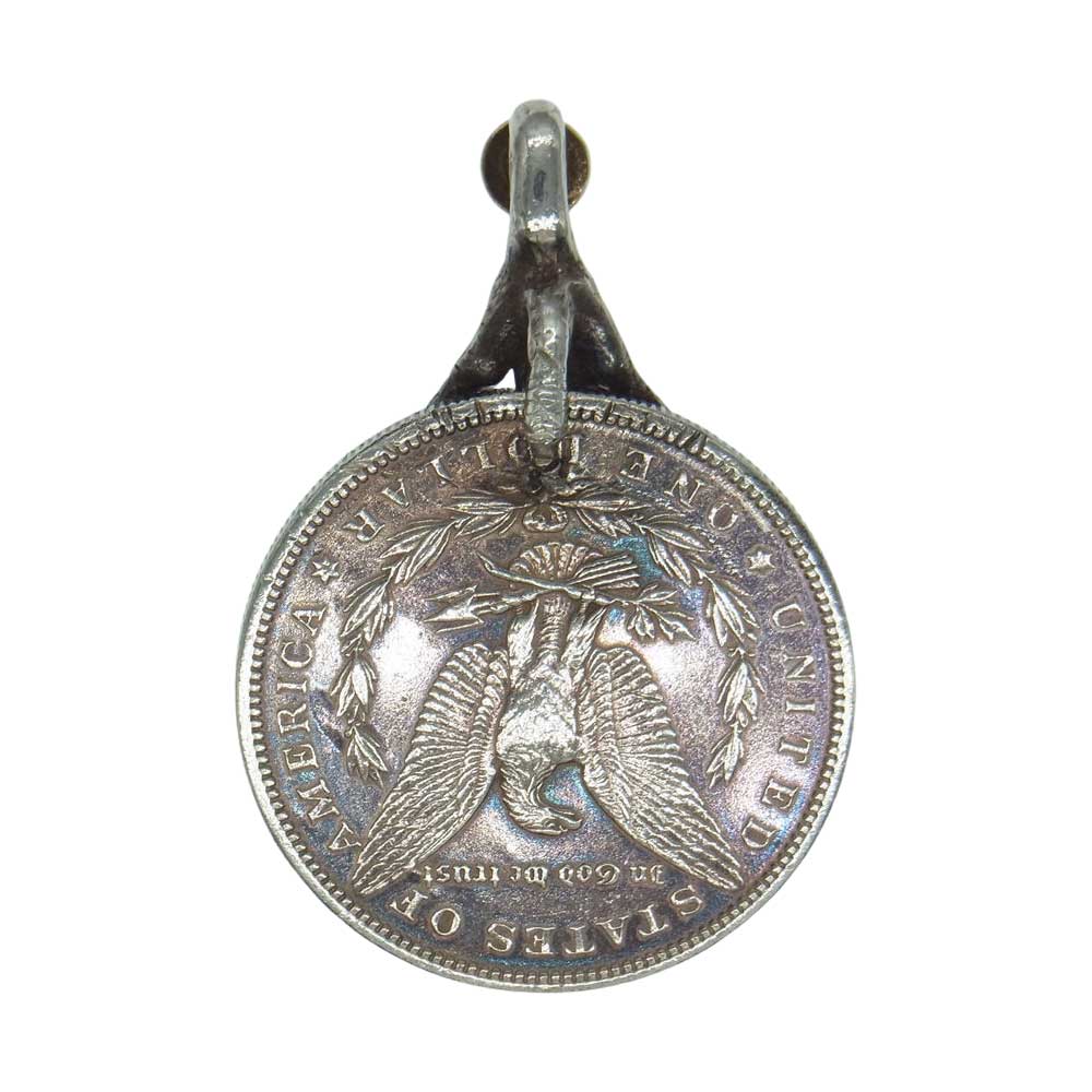 WINGROCK ウィングロック 金メタル イーグル クロー モルガン コイン ペンダントトップ シルバー系【中古】