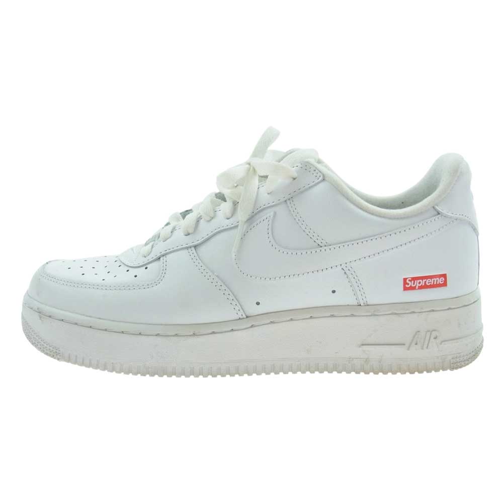 Supreme シュプリーム CU9225-100 × NIKE AIR FORCE 1 LOW ナイキ エアフォース1 ロー ローカットスニーカー ホワイト系 27.0cm【中古】