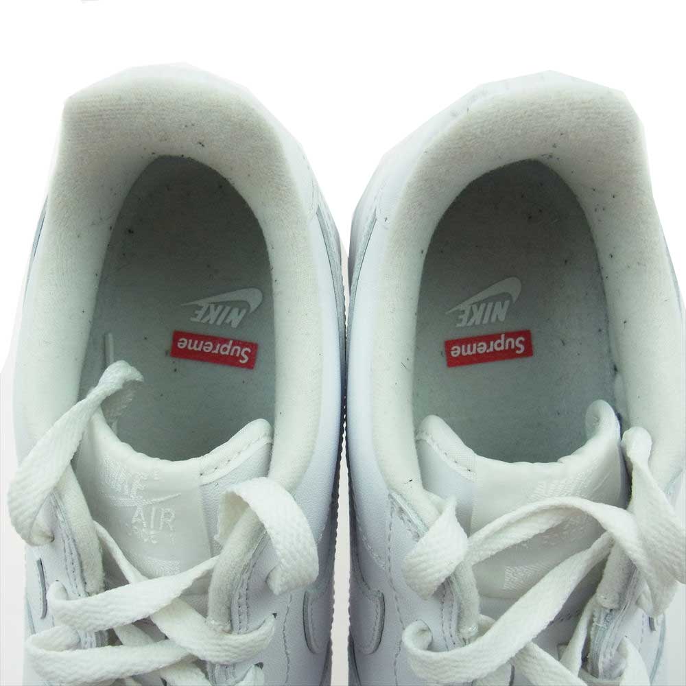 Supreme シュプリーム CU9225-100 × NIKE AIR FORCE 1 LOW ナイキ エアフォース1 ロー ローカットスニーカー ホワイト系 27.0cm【中古】
