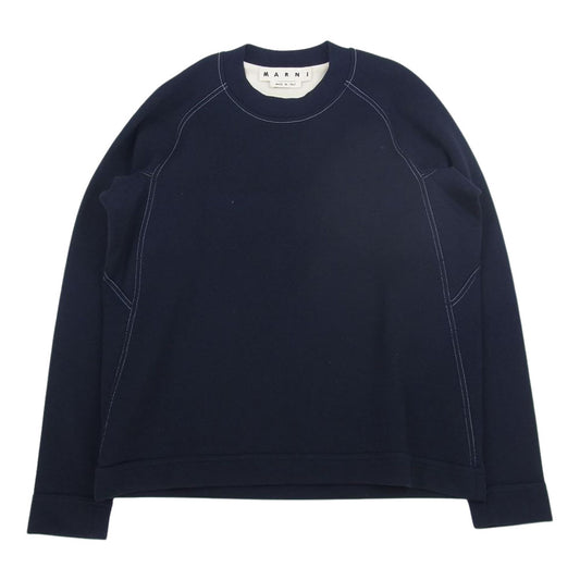 MARNI マルニ クルーネック スウェット ネイビー系 44【中古】