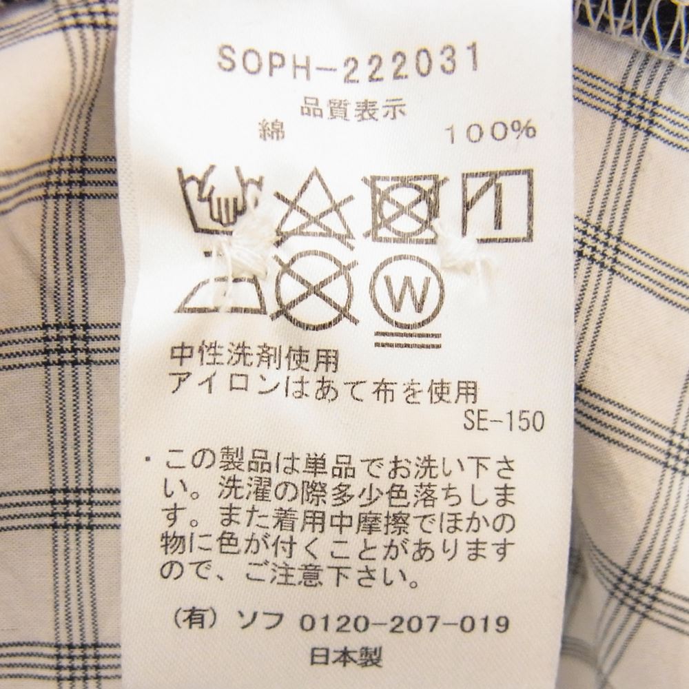 SOPHNET. ソフネット SOPH-222031 PATCH WORK BIG B.D SHIRT バンダナ パッチワーク ビッグ シャツ ホワイト系 XL【美品】【中古】