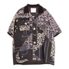Sacai サカイ 21SS 21-02467M Hank Willis Thomas Archive Print Mix Shirt  ハンクウィリストーマス アーカイブ プリントミックス シャツ バンダナ  ブラック系 ホワイト系 2【美品】【中古】