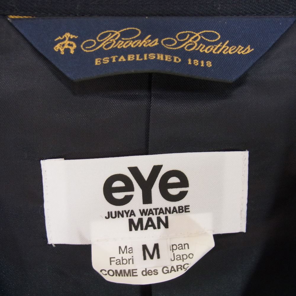 JUNYA WATANABE COMME des GARCONS MAN ジュンヤワタナベコムデギャルソンマン 22SS  WI-J906 BROOKS BROTHERS ブルックスブラザーズ ブレザーカスタマイズ ウールサージ 再構築 ジャケット ネイビー系 M【中古】