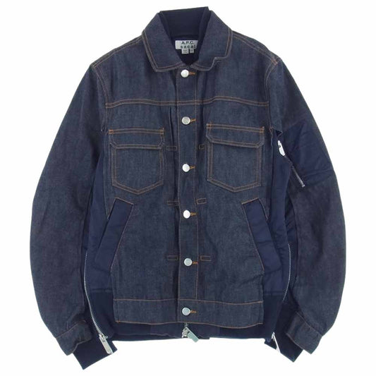 Sacai サカイ 21SS × APC アーペーセー eimi denim jacket  ネイビー系 XXS【中古】