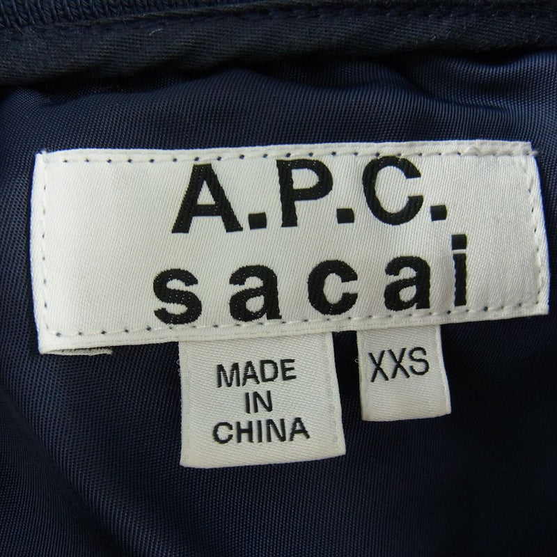 Sacai サカイ 21SS × APC アーペーセー eimi denim jacket  ネイビー系 XXS【中古】