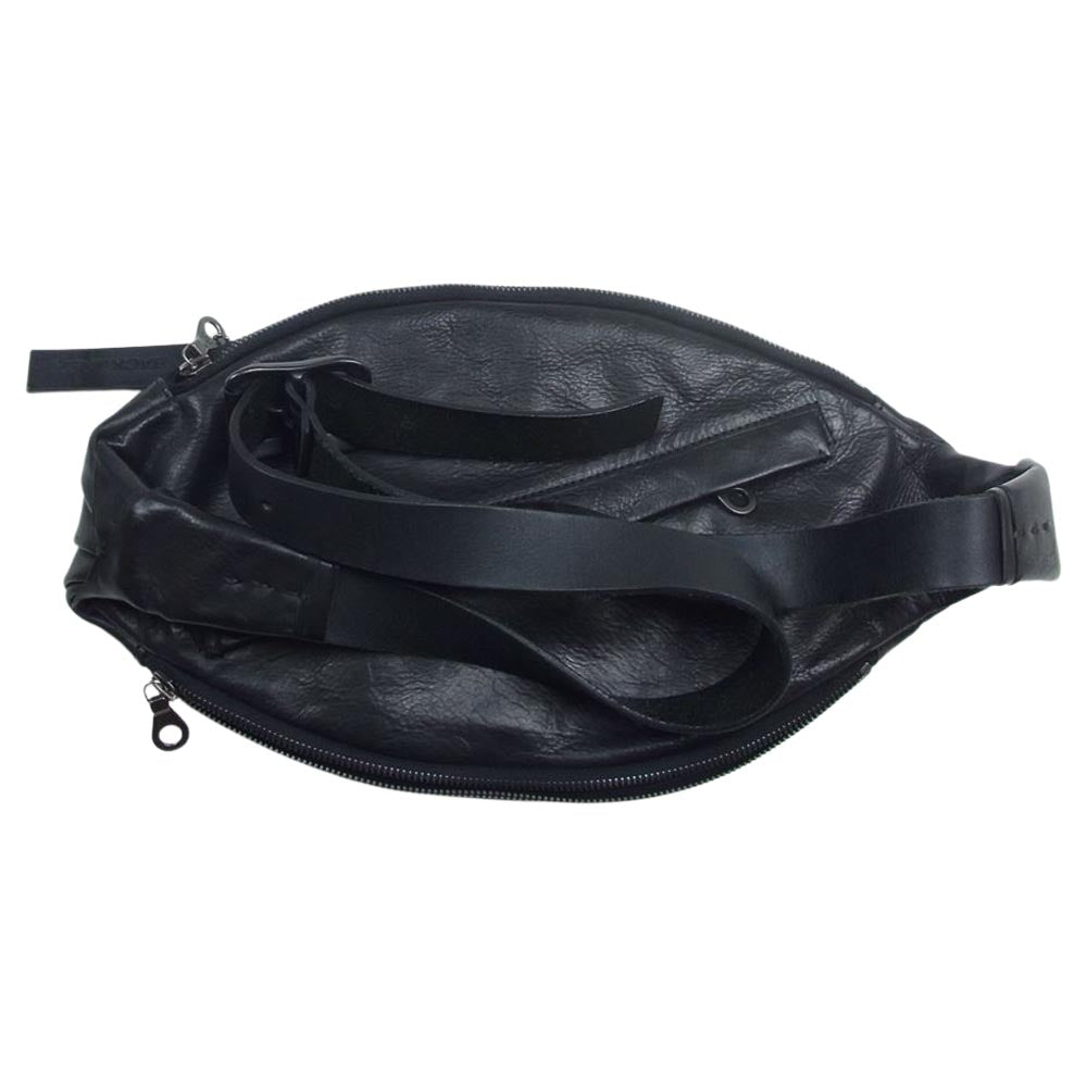 ISAMUKATAYAMA BACKLASH イサムカタヤマバックラッシュ × GAIEDE. ゲアディ BL-05 Carf Leather Body Bag ジャパンカーフ ボディバッグ ブラック系 F【中古】