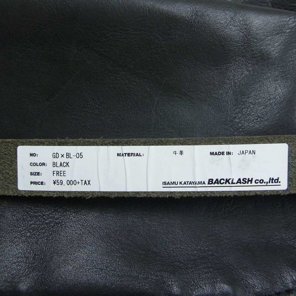ISAMUKATAYAMA BACKLASH イサムカタヤマバックラッシュ × GAIEDE. ゲアディ BL-05 Carf Leather Body Bag ジャパンカーフ ボディバッグ ブラック系 F【中古】