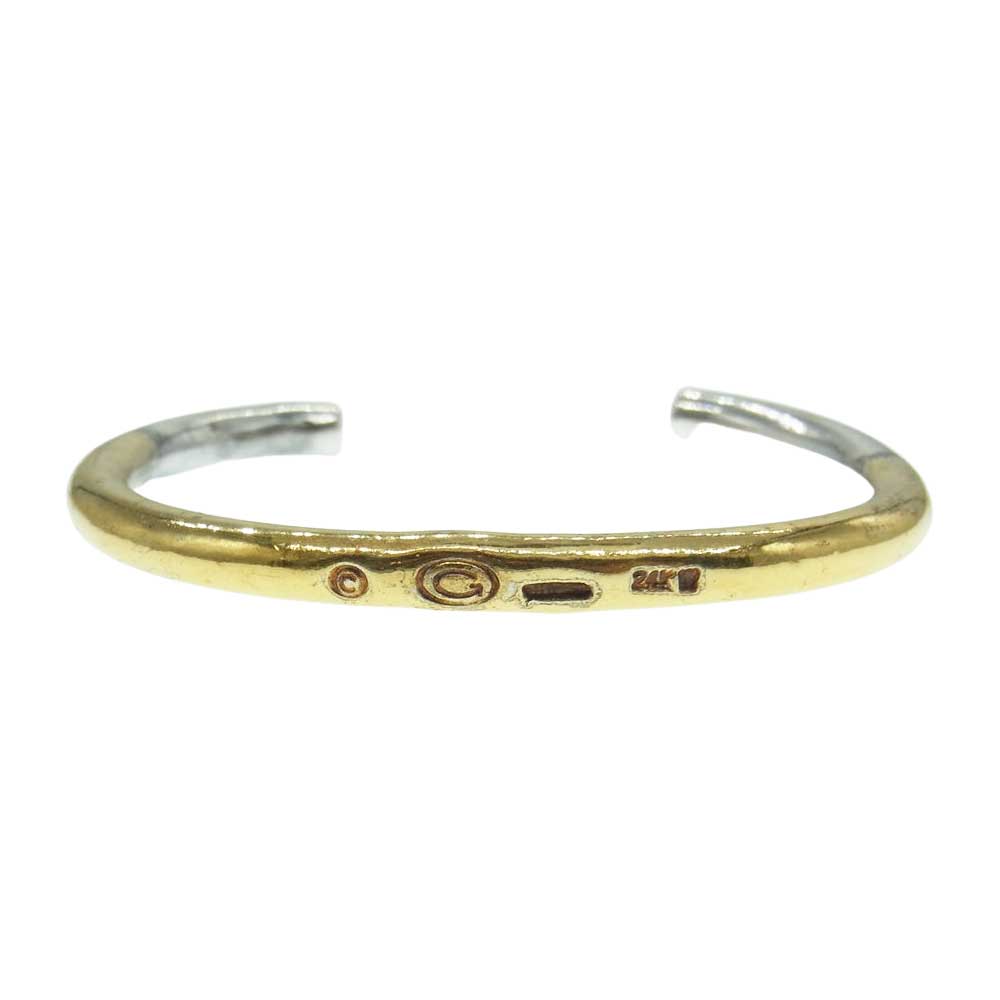 GABOR ガボール BG-81 ギャランティ付属 ガボラトリーホールディング Pure Gold Wrap Wire O-Ring Bangle ピュアゴールド ラップ ワイヤー 4.5mm バングル シルバー系 ゴールド系【中古】