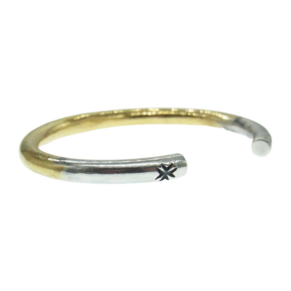 GABOR ガボール BG-81 ギャランティ付属 ガボラトリーホールディング Pure Gold Wrap Wire O-Ring Bangle ピュアゴールド ラップ ワイヤー 4.5mm バングル シルバー系 ゴールド系【中古】
