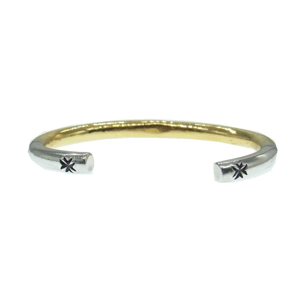GABOR ガボール BG-81 ギャランティ付属 ガボラトリーホールディング Pure Gold Wrap Wire O-Ring Bangle ピュアゴールド ラップ ワイヤー 4.5mm バングル シルバー系 ゴールド系【中古】