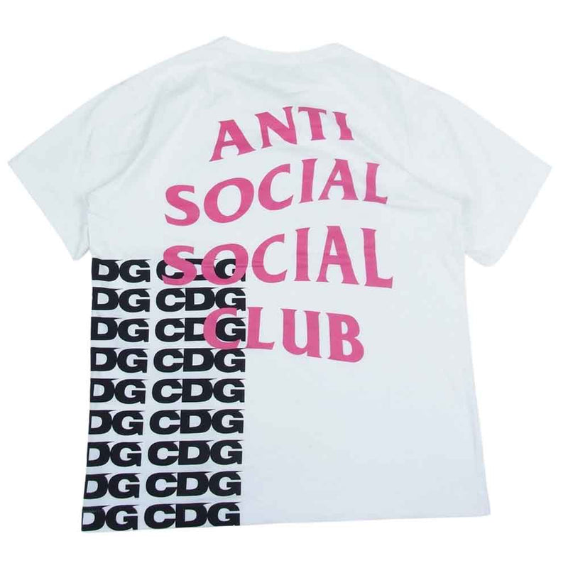 COMME des GARCONS コムデギャルソン 18SS OA-T008 Anti Social Social Club アンチソーシャルソーシャルクラブ CDG ロゴプリント 半袖 Tシャツ ホワイト系 L【中古】