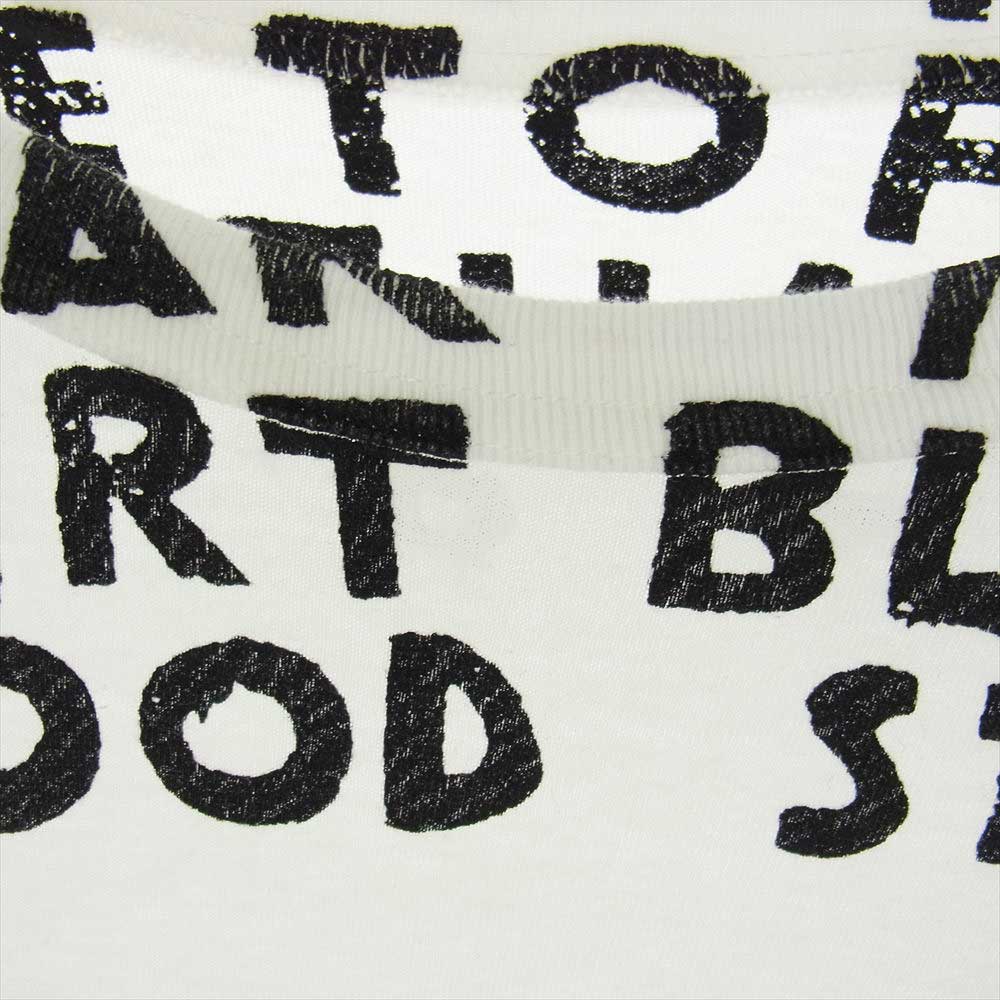 COMME des GARCONS コムデギャルソン 18AW OB-T003 MAISON MARGIERA メゾンマルジェラ HOLIDAYSCOLLECTION FREEDOM エイズプリント フリーダム アームロゴ 長袖 Tシャツ ホワイト系 L【中古】