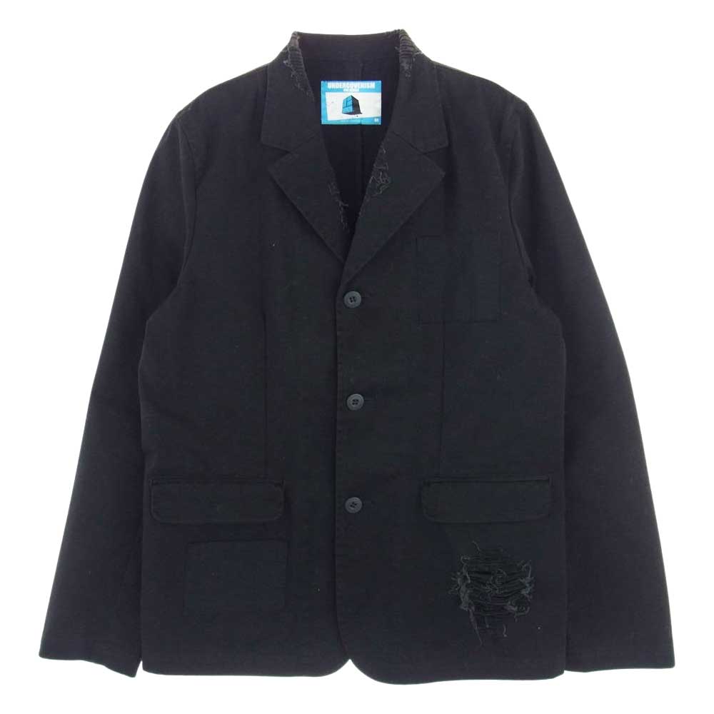 UNDERCOVER アンダーカバー 97AW J244 UNDERCOVERISM アンダーカバイズム デストロイ加工 テーラードジャケット ブラック系 M【中古】