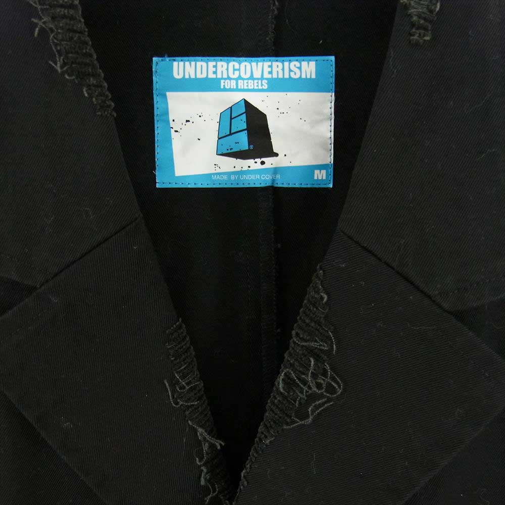 UNDERCOVER アンダーカバー 97AW J244 UNDERCOVERISM アンダーカバイズム デストロイ加工 テーラードジャケット ブラック系 M【中古】