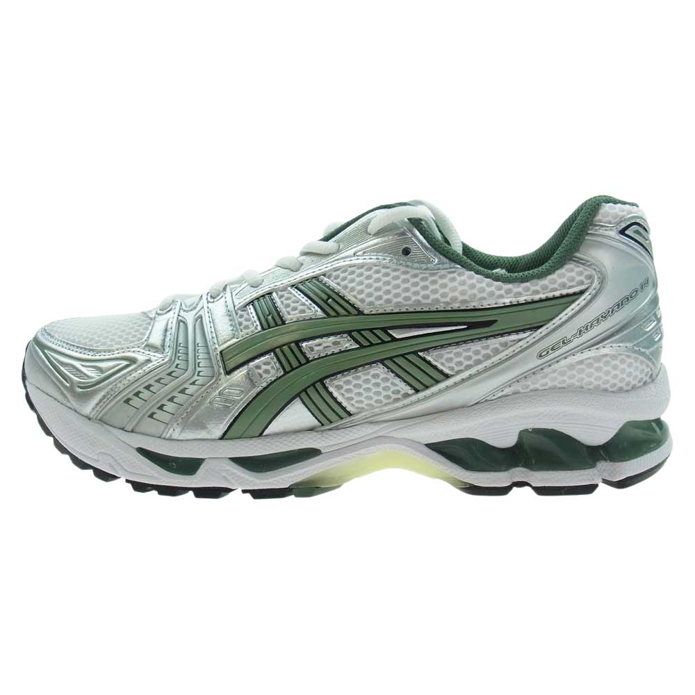 asics アシックス 1201a019-107 GEL-KAYANO 14 ゲル カヤノ スニーカー ホワイト系 シルバー系 グリーン系 27.5cm【新古品】【未使用】【中古】