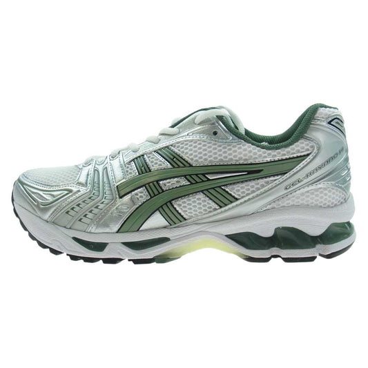 asics アシックス 1201a019-107 GEL-KAYANO 14 ゲル カヤノ スニーカー ホワイト系 シルバー系 グリーン系 27.5cm【新古品】【未使用】【中古】