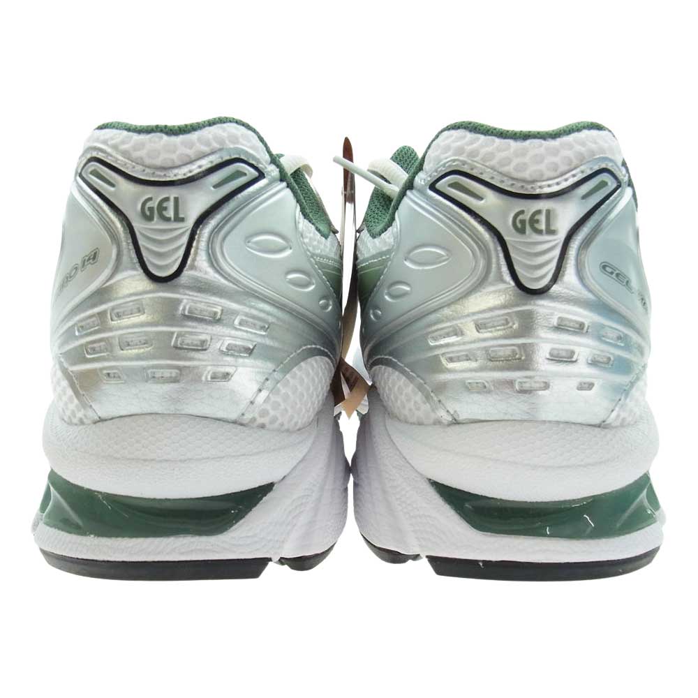 asics アシックス 1201a019-107 GEL-KAYANO 14 ゲル カヤノ スニーカー ホワイト系 シルバー系 グリーン系 27.5cm【新古品】【未使用】【中古】