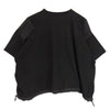 Sacai サカイ 22SS 22-05979 シースルー ナイロン切替 ドローコード クルーネック 半袖 Tシャツ ブラック系 2【中古】
