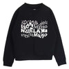 MAISON MARGIELA メゾンマルジェラ 21SS S51GU0108 四つタグ 1ライン ロゴプリント オーバーサイズ スウェット トレーナー ブラック系 M【中古】