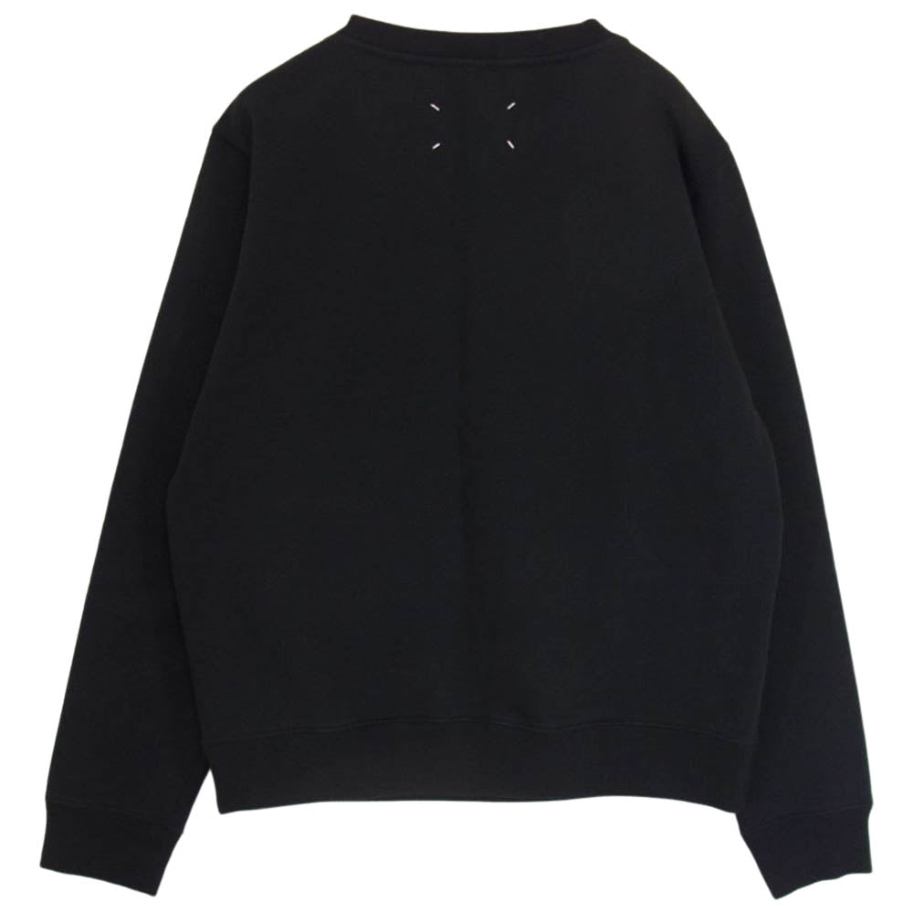 MAISON MARGIELA メゾンマルジェラ 21SS S51GU0108 四つタグ 1ライン ロゴプリント オーバーサイズ スウェット トレーナー ブラック系 M【中古】