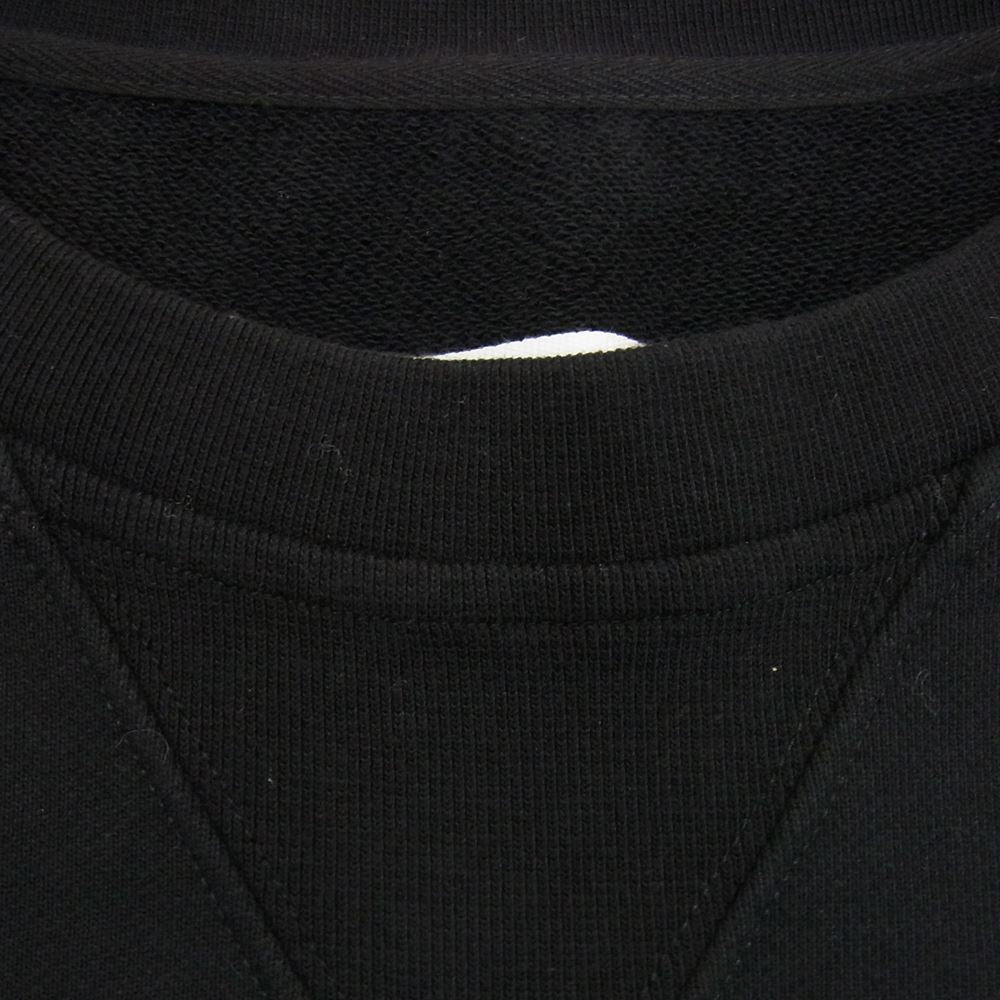 MAISON MARGIELA メゾンマルジェラ 21SS S51GU0108 四つタグ 1ライン ロゴプリント オーバーサイズ スウェット トレーナー ブラック系 M【中古】