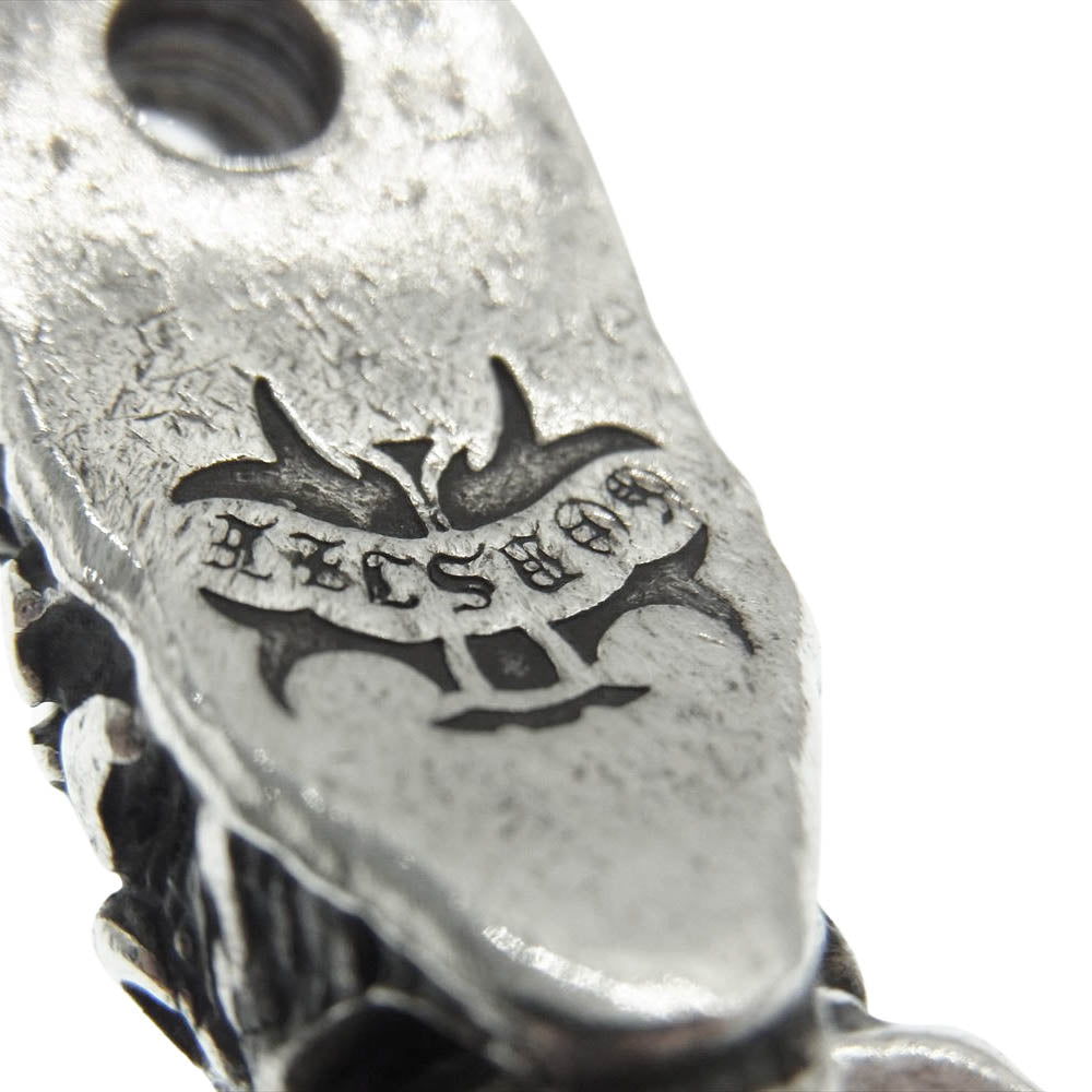 GODSIZE ゴッドサイズ ライオンヘッド スカル ペンダントトップ シルバー系【中古】