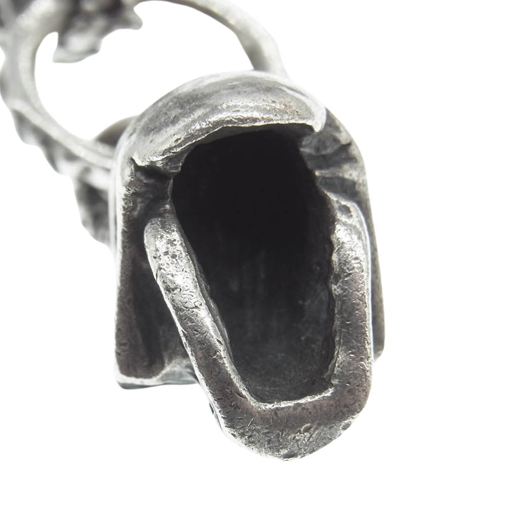 GODSIZE ゴッドサイズ ライオンヘッド スカル ペンダントトップ シルバー系【中古】