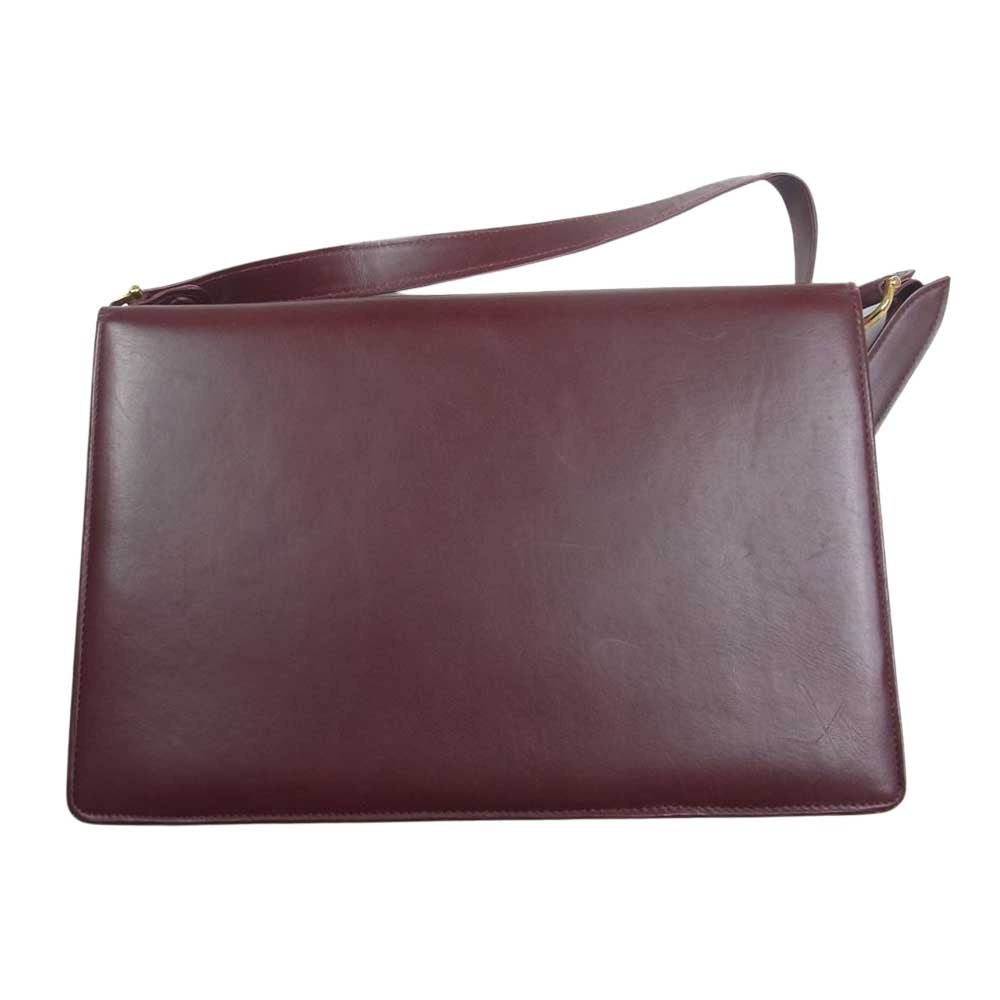 CARTIER カルティエ マストライン レザー ショルダー バッグ ブラウン