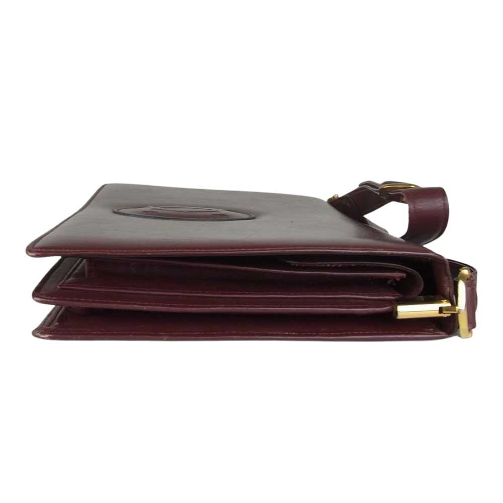 CARTIER カルティエ マストライン レザー ショルダー バッグ ブラウン