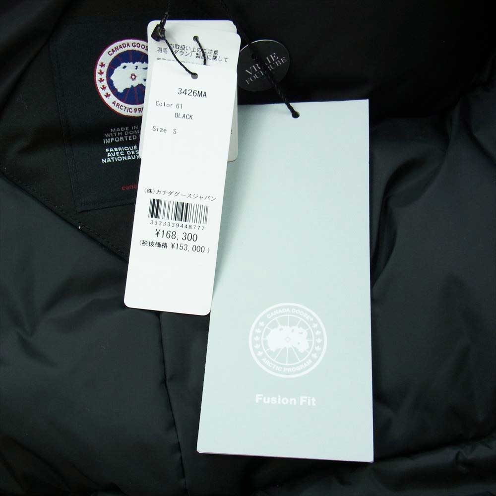 CANADA GOOSE カナダグース 22AW 3246MA 国内正規 サザビーリーグ ジャパン紙タグ Chateau Parka Fusion Fit Heritage シャトーパーカ ダウン ジャケット ブラック系 S【新古品】【未使用】【中古】
