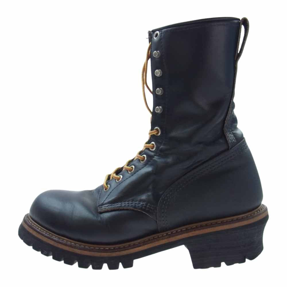 RED WING レッドウィング 2218 PT91 プリント羽タグ Logger ロガー ブーツ ブラック系 US8.5D【中古】