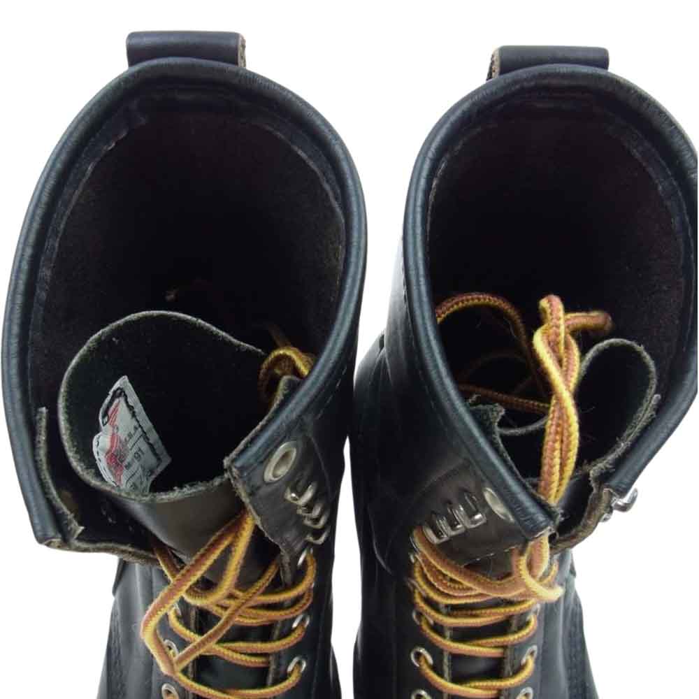 RED WING レッドウィング 2218 PT91 プリント羽タグ Logger ロガー ブーツ ブラック系 US8.5D【中古】