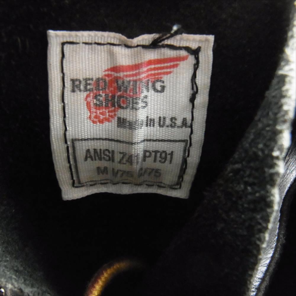 RED WING レッドウィング 2218 PT91 プリント羽タグ Logger ロガー ブーツ ブラック系 US8.5D【中古】