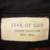 FEAR OF GOD フィアオブゴッド SECOND COLLECTION 2013-2014 2ndコレクション サイドジップ チェック 長袖 シャツ レッド系 サイズ表記無【中古】