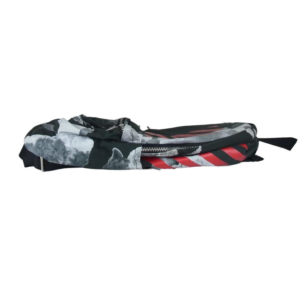 OFF-WHITE オフホワイト 国内正規品 イーストランドタグ DIAG BACKPACK ダイアゴナル タイダイ バックパック リュック ブラック系【中古】