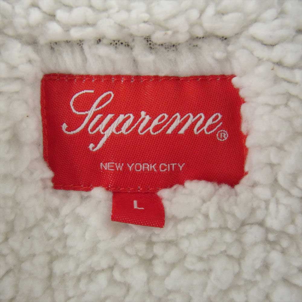 Supreme シュプリーム Shearling Lined Flannel Shirt  シアリング ラインド フランネル シャツ パープル系 ライトブラウン系 マルチカラー L【新古品】【未使用】【中古】