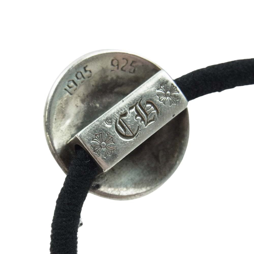 CHROME HEARTS クロムハーツ（原本有） HAIRBAND クロスボールボタン ヘアゴム コンチョ ブレスレット シルバー系【中古】