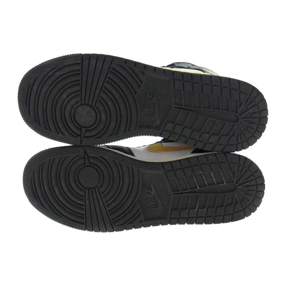 NIKE AIR JORDAN ナイキ ジョーダン 554724-177 AIR JORDAN 1 MID エアジョーダン ミッド ホワイト ポレン ブラック スニーカー ブラック系 ホワイト系 イエロー系 23.5cm【中古】