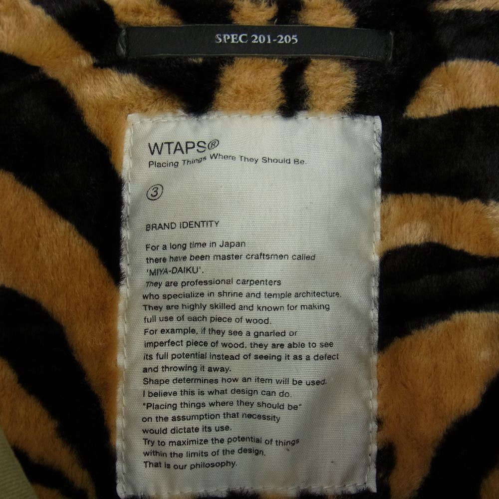 WTAPS ダブルタップス 11AW 112GWDT-JKM04S GIP-STORE 限定 M-65 クロスボーン タイガーライナー フィールド ジャケット カーキ系 3【中古】