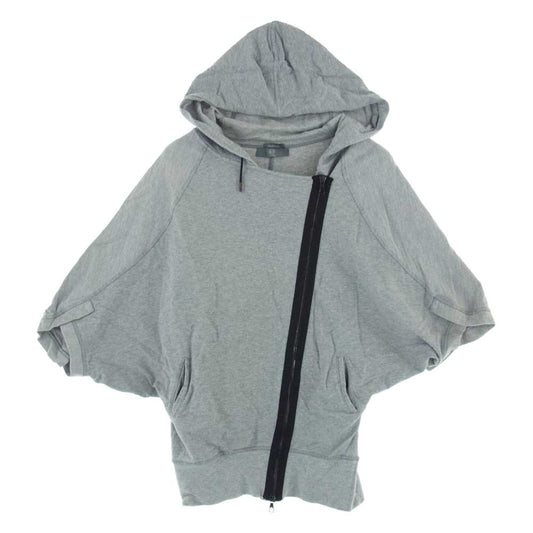 Alexander McQueen アレキサンダーマックイーン 変形 ドルマンスリーブ ジップ パーカー グレー系 S【中古】
